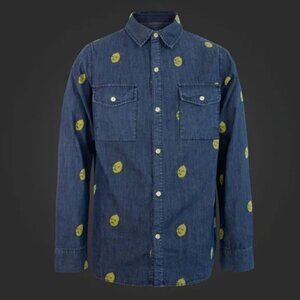 NEW Welovefine Adventure Time Lemon Denim Button Up